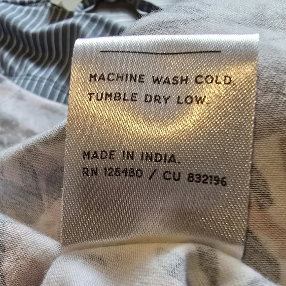 Pact Lake Blossoms/Lake Stripe Fit & Flare Strappy Dress XL - Picture 11 of 11